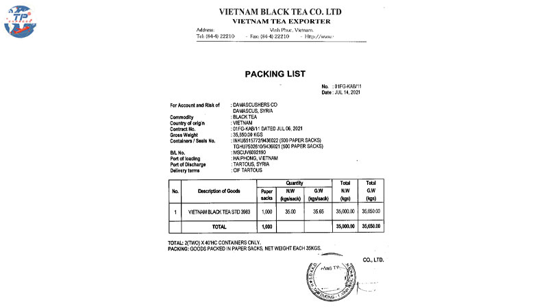 Chứng từ chuyên ngành (Bắt buộc tùy loại hàng)
